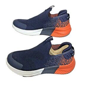 Skechers Shoes Boys Girls Slip On Athletic Navy & Orange Knit Size 1 NWOT